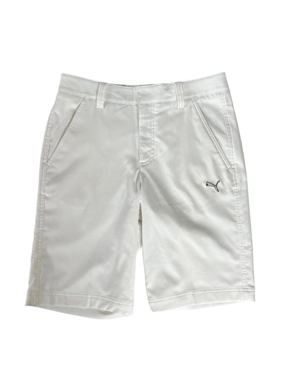 Puma Golf Bermuda Shorts Womens Size W28 White Zip Front Summer Casual